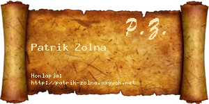 Patrik Zolna névjegykártya